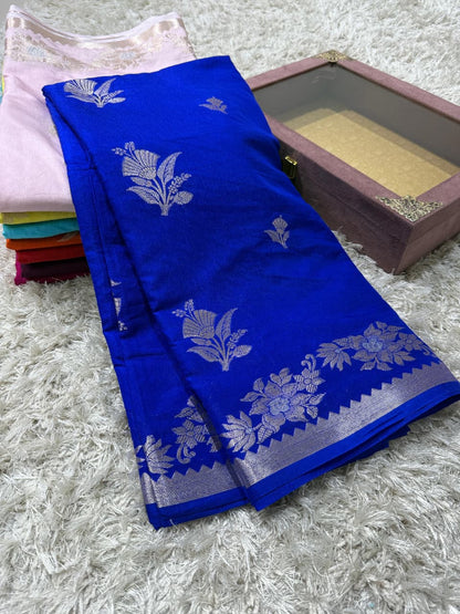 Banarasi Georgette Silk Sona rupa weaving border Saree
