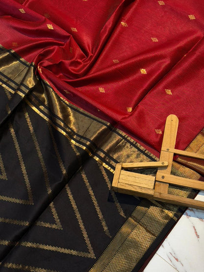 Pure Maheshwari Handloom Silk Saree.