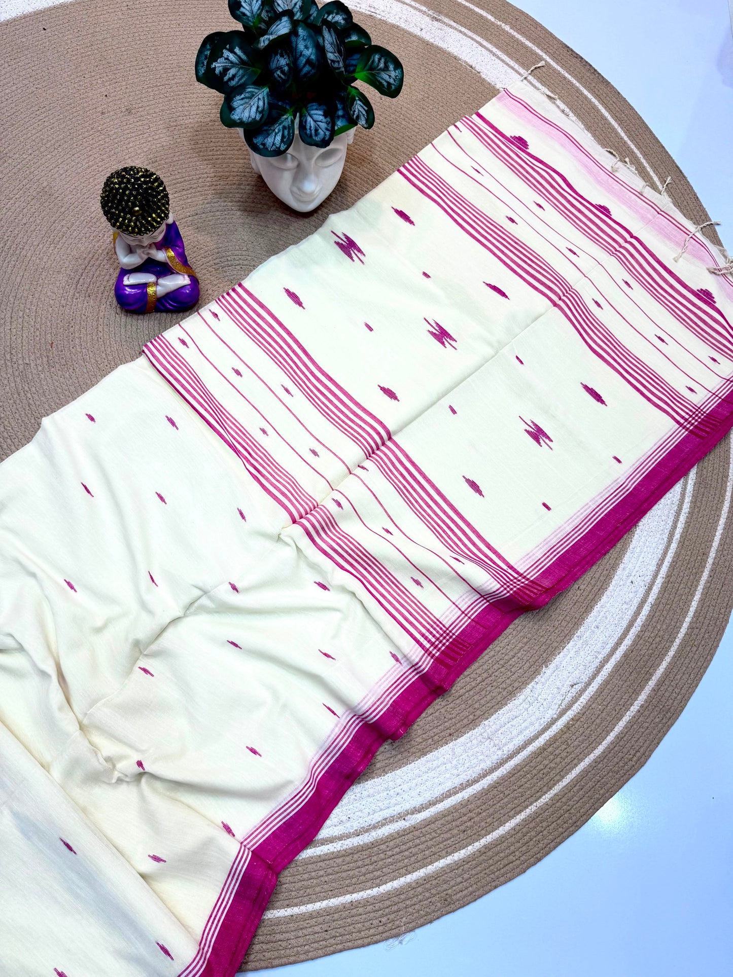 Pure Cotton Saree with Blouse.