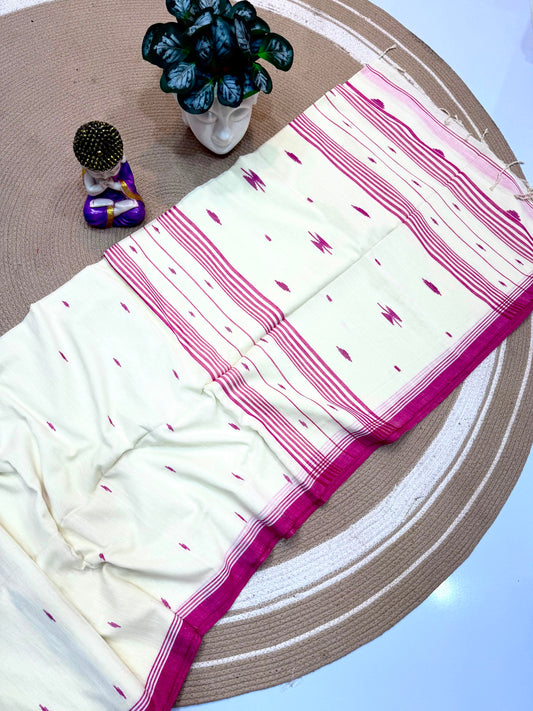 Pure Cotton Saree with Blouse.