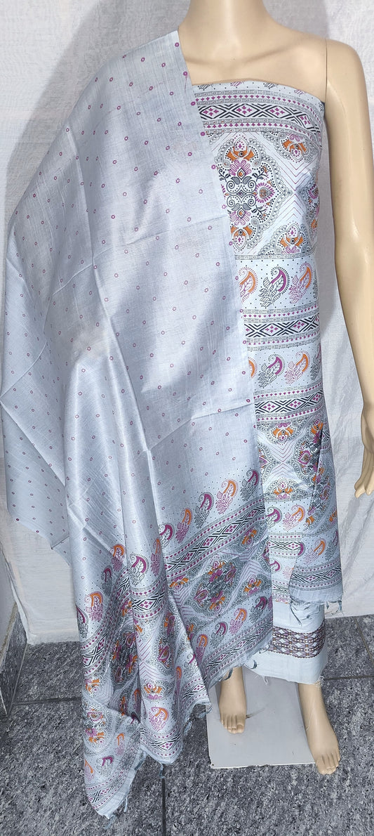 Bhagalpuri Katan Madhubani Printed Suits