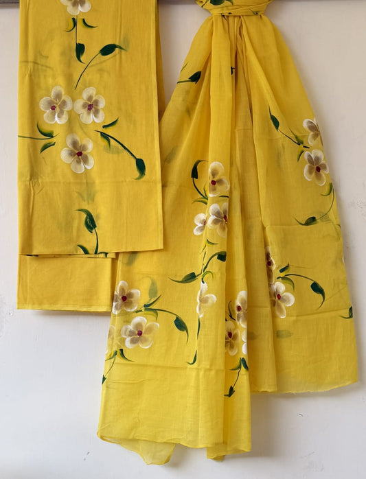 Pure Cotton Hand Block Printed Unstitched Suits.
