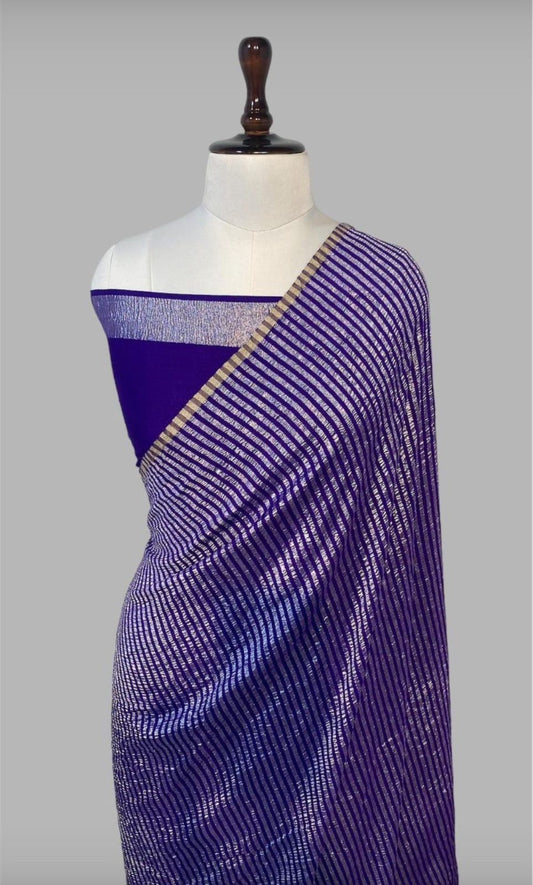 Pure Banarasi Handloom Munga Silk Saree.