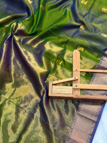 Pure Maheshwari Handloom Silk Saree.