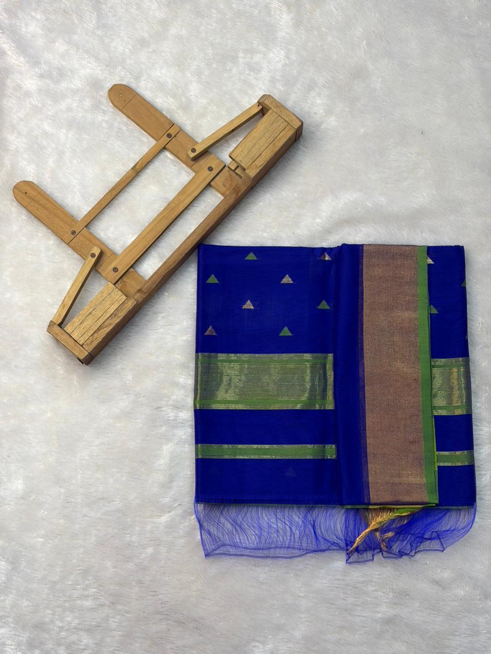 Pure Maheshwari Handloom Silk Saree.