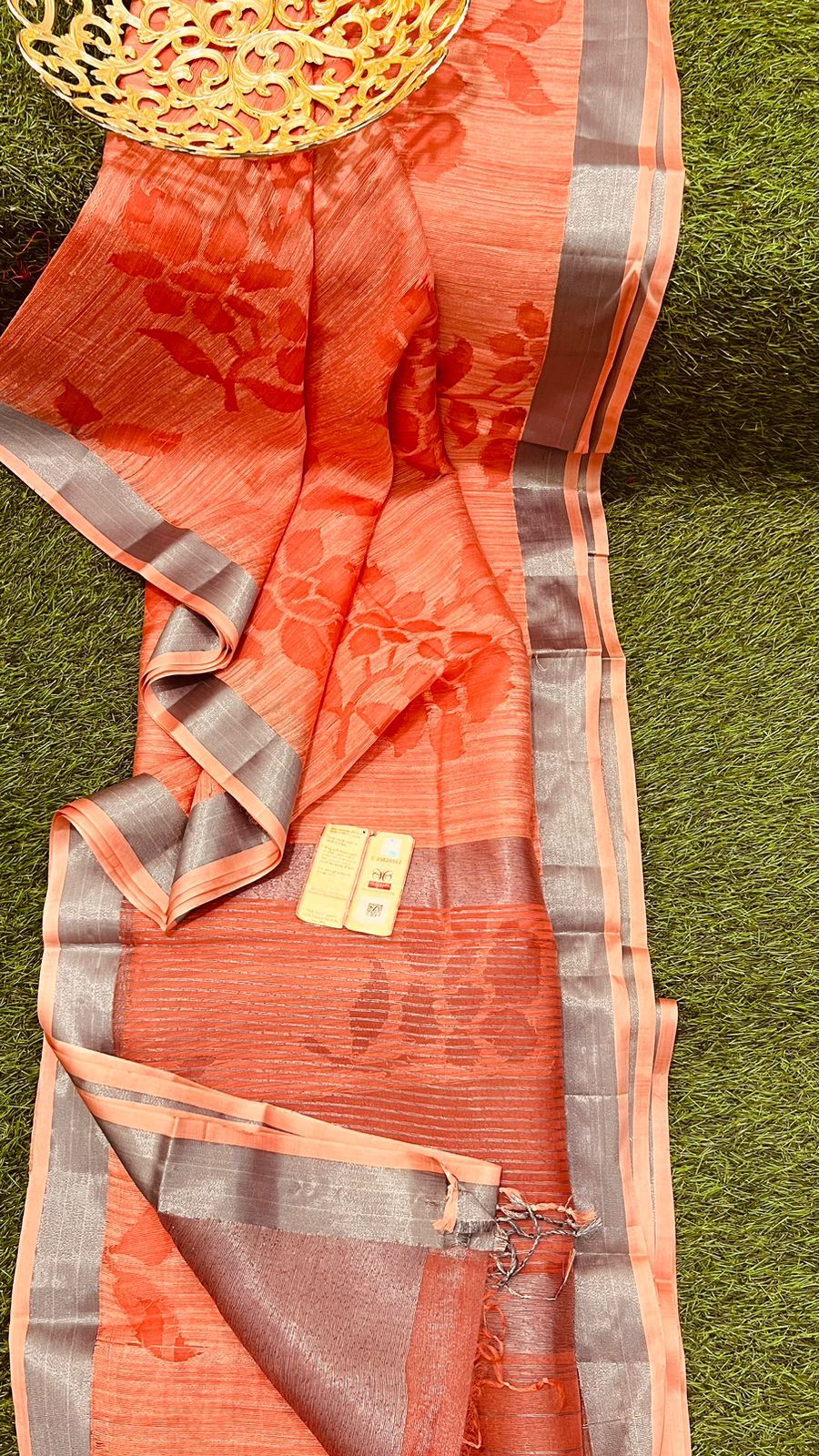 Pure Banarasi Handloom Dupion Silk Saree