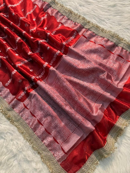 Banarasi Tissue Silk Tilfi Meena Work Saree.
