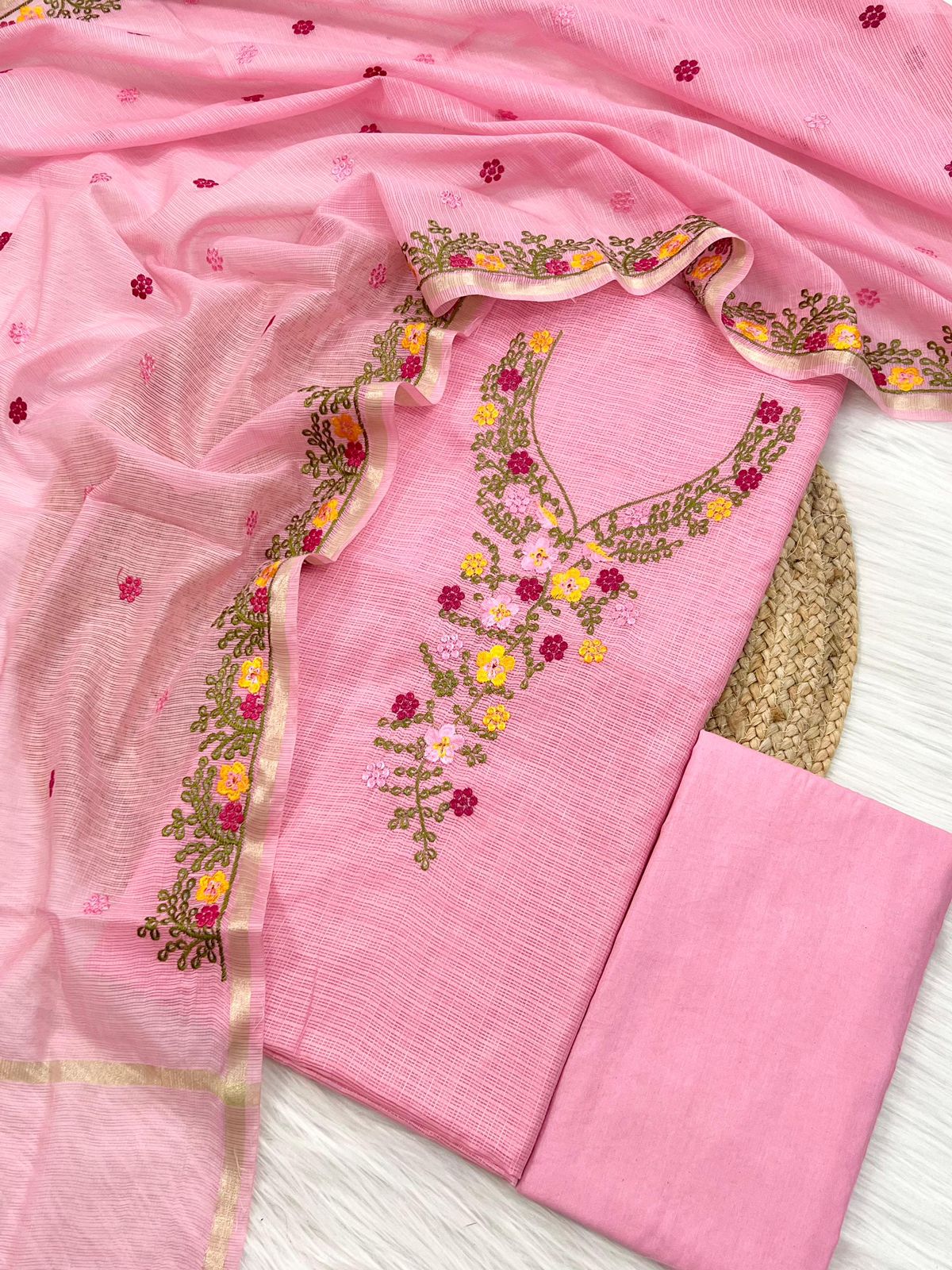 Beautiful Banarasi Kota Silk Unstitched Suit