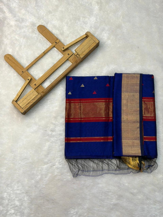 Pure Maheshwari Handloom Silk Saree.
