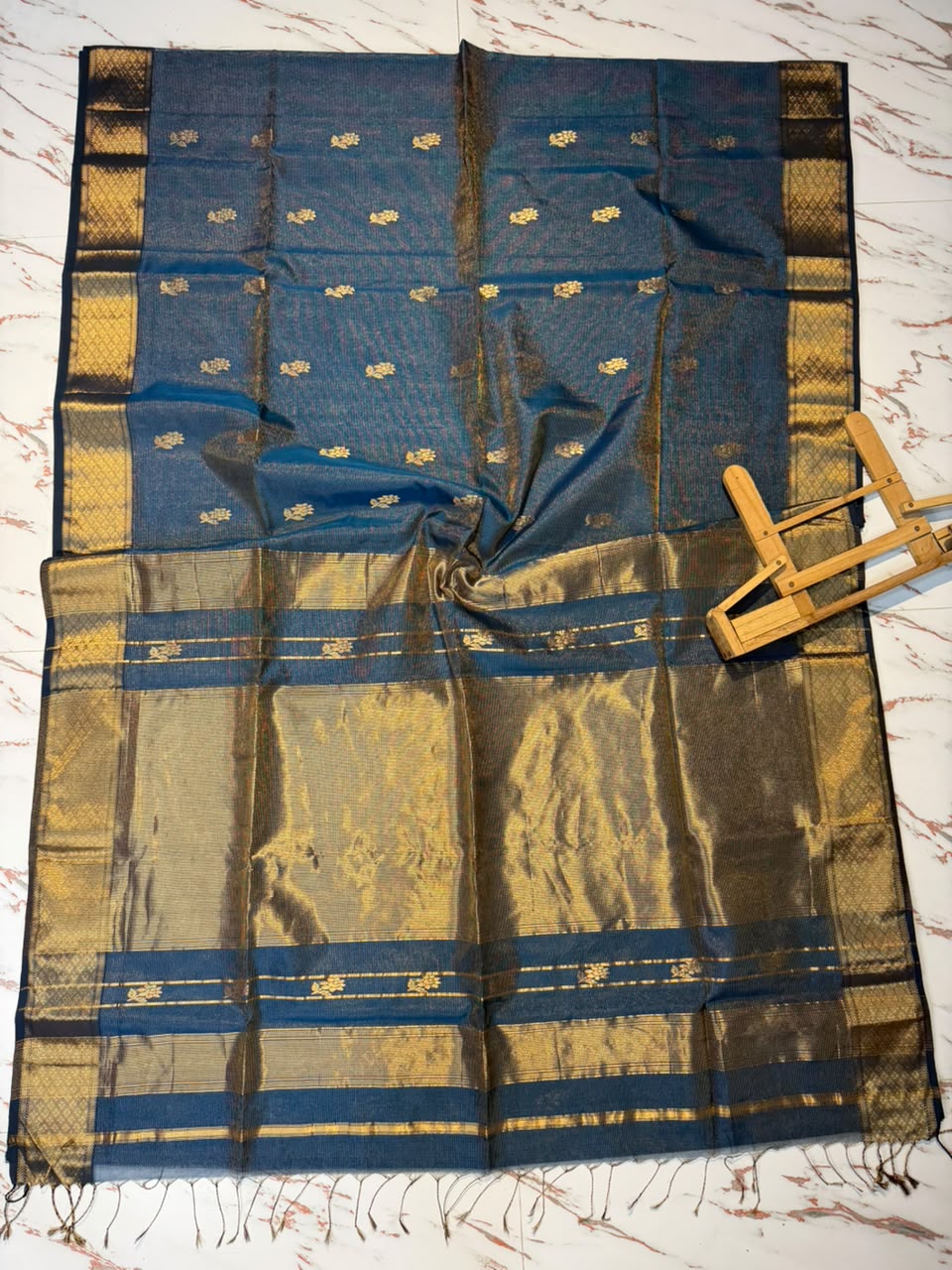 Pure Maheshwari Handloom Silk Saree.
