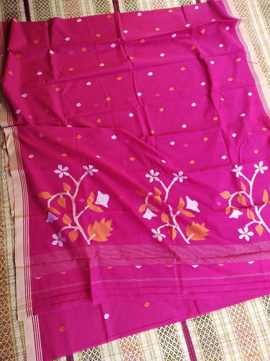 Pure Cotton Jamdani Saree