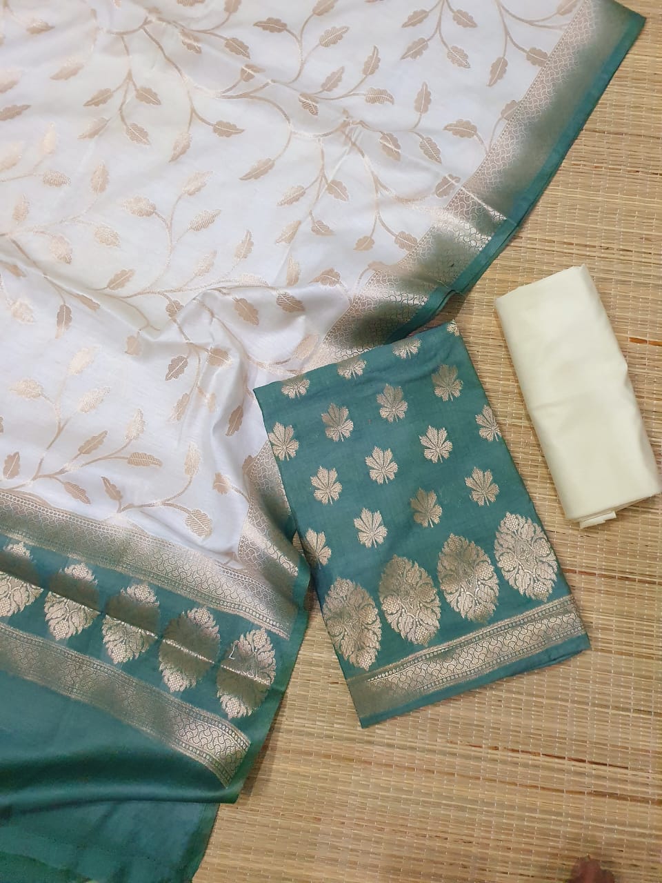 Banarasi Chiniya Silk Katan Unstitched Suit