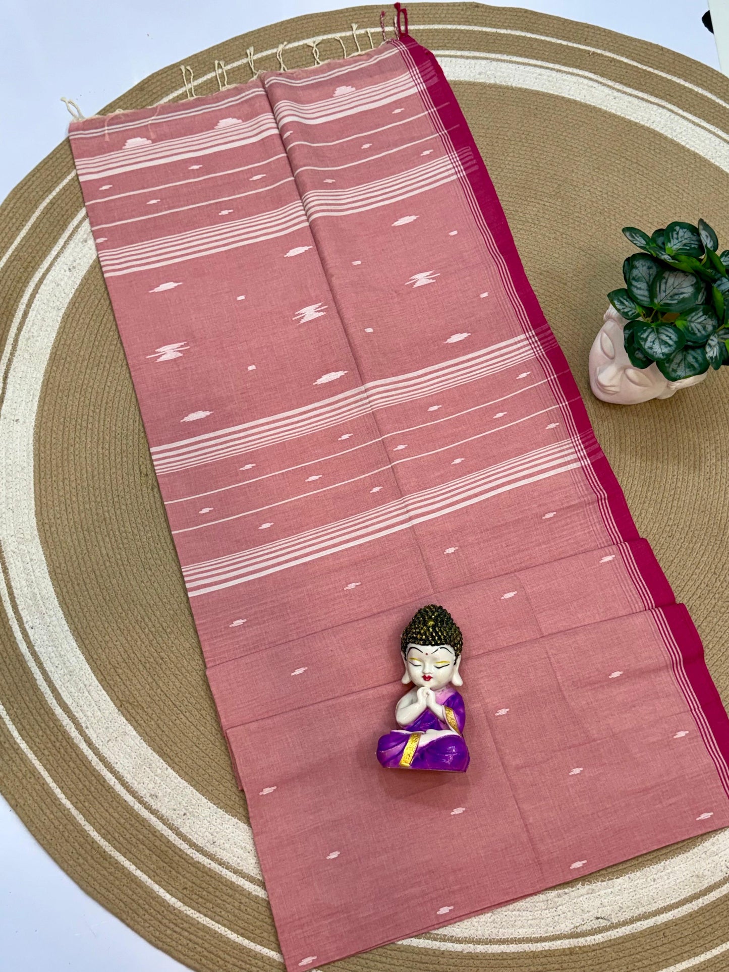 Pure Cotton Saree with Blouse.