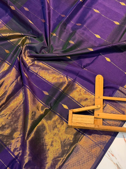 Pure Maheshwari Handloom Silk Saree.