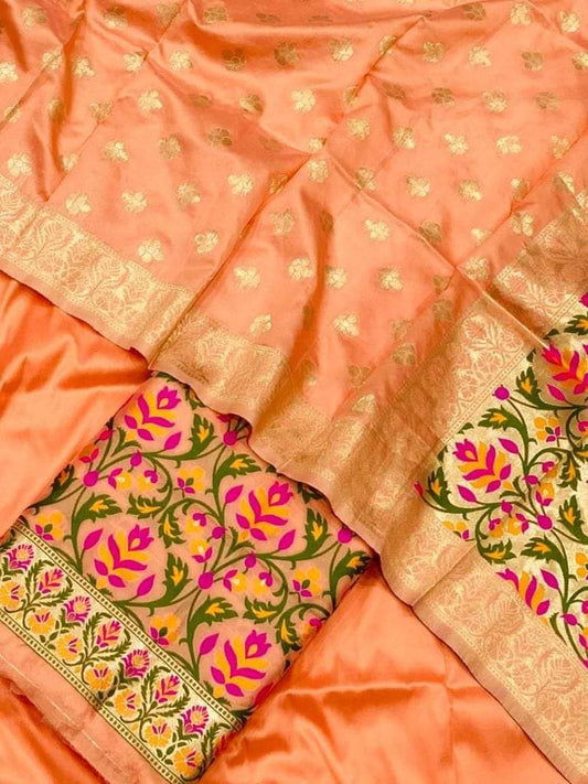 Beautiful Banarasi Silk Zari Work Unstitched Suit