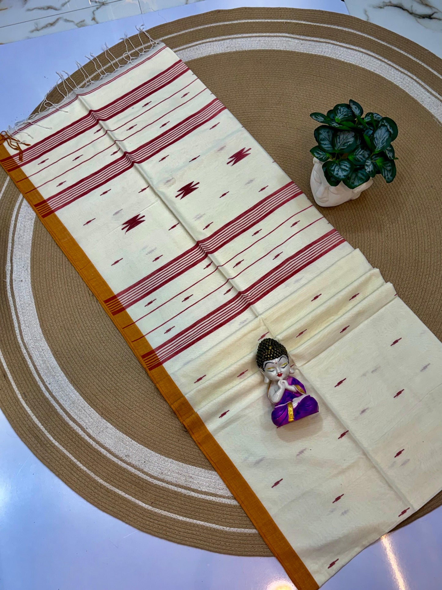 Pure Cotton Saree with Blouse.