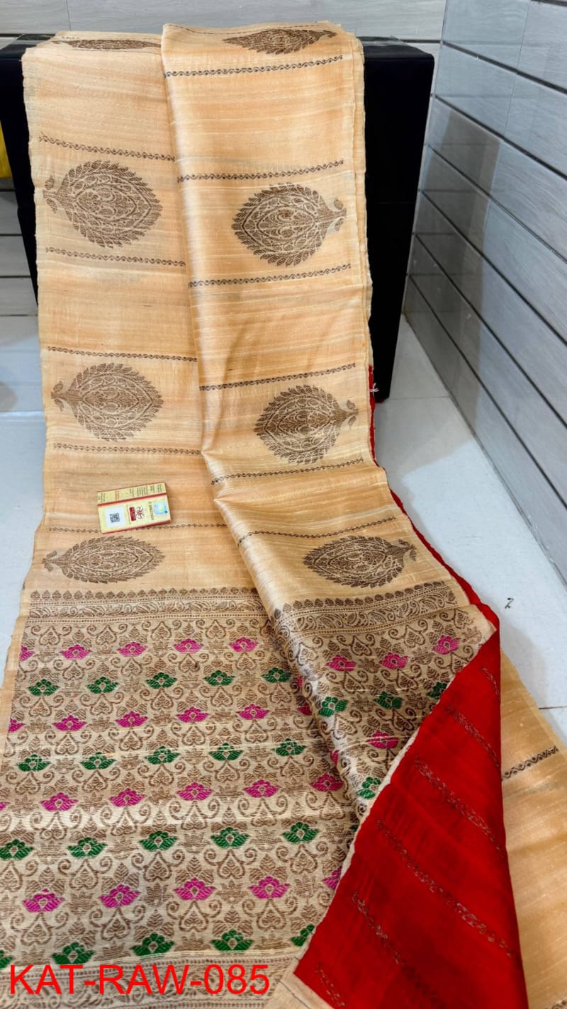 Pure Banarasi Handloom Dupion Raw Silk Saree