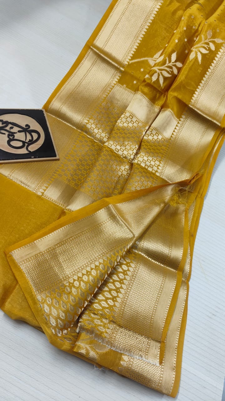 Banarasi Georgette Silk Saree With Blouse.