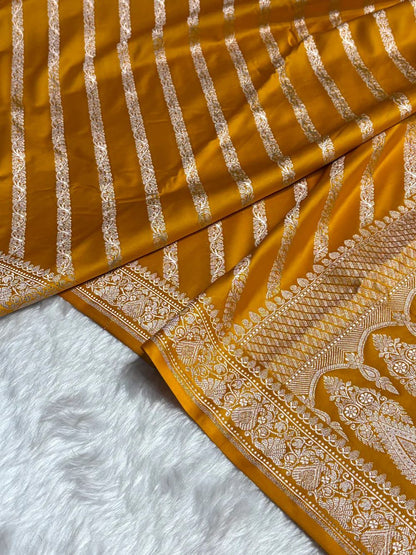Banarasi Handloom Katan Mashru Silk Saree.