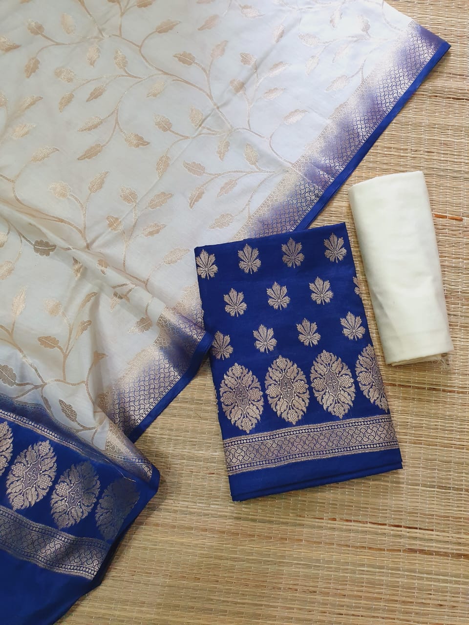 Banarasi Chiniya Silk Katan Unstitched Suit