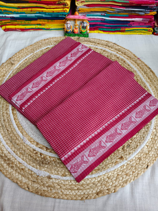Pure Cotton Saree with Blouse.