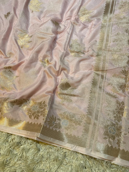 Banarasi Georgette Silk Sona rupa weaving border Saree.