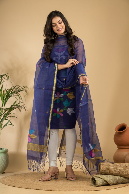 Pure Jamdani Unstitch Suit.