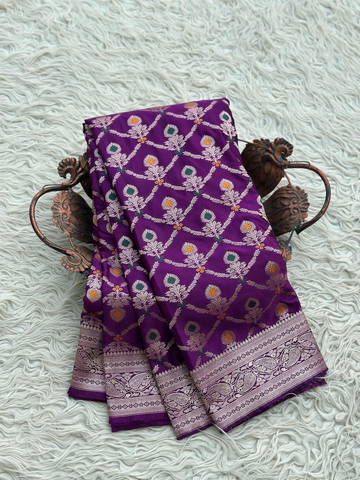 Banarasi Mashru Silk Resham zari Work Saree.