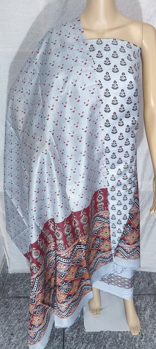 Bhagalpuri Katan Madhubani Printed Suits