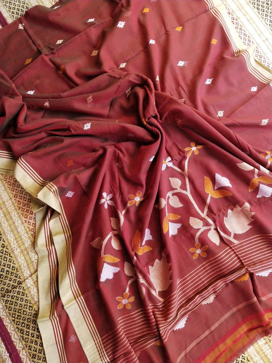 Pure Cotton Jamdani Saree