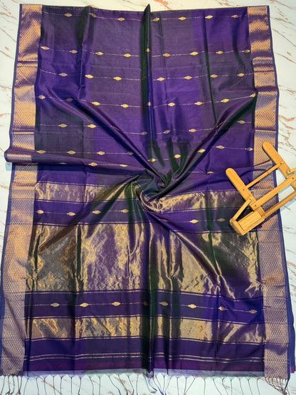 Pure Maheshwari Handloom Silk Saree.