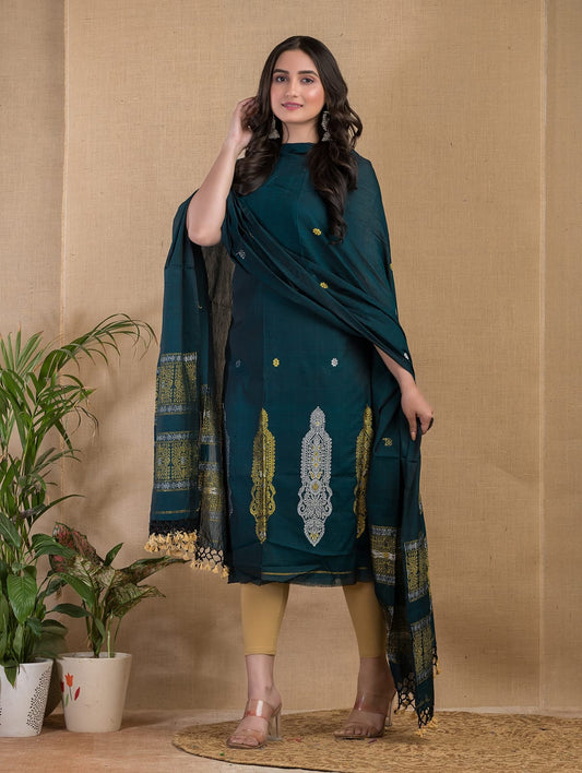 Pure Jamdani Unstitch Suit