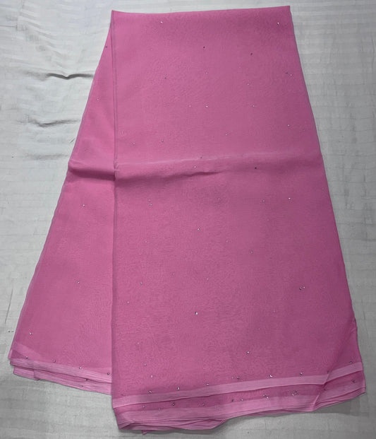 Pure Diamond Chiffon Mukaish Work Saree