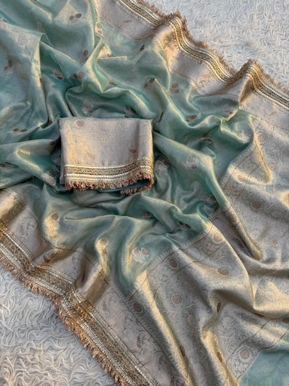 Banarasi Tissue lace Work Soft Silk Saree.