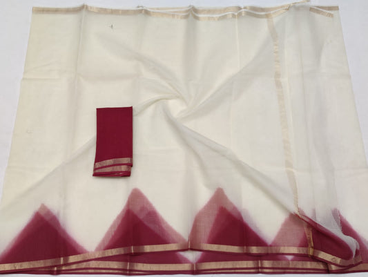 Beautiful Pure Cotton Kota Doria Multi Dye Saree