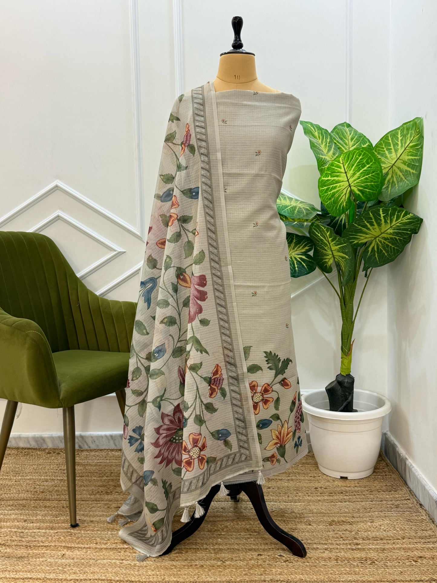 Banarasi Kota Doriya Digital Printed Unstitched Suit