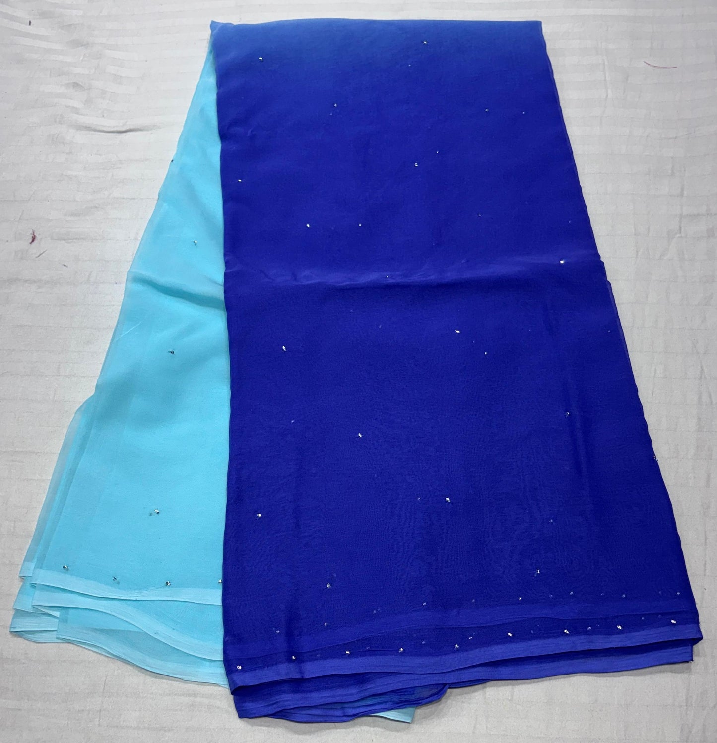 Pure Diamond Chiffon Mukaish Work Saree