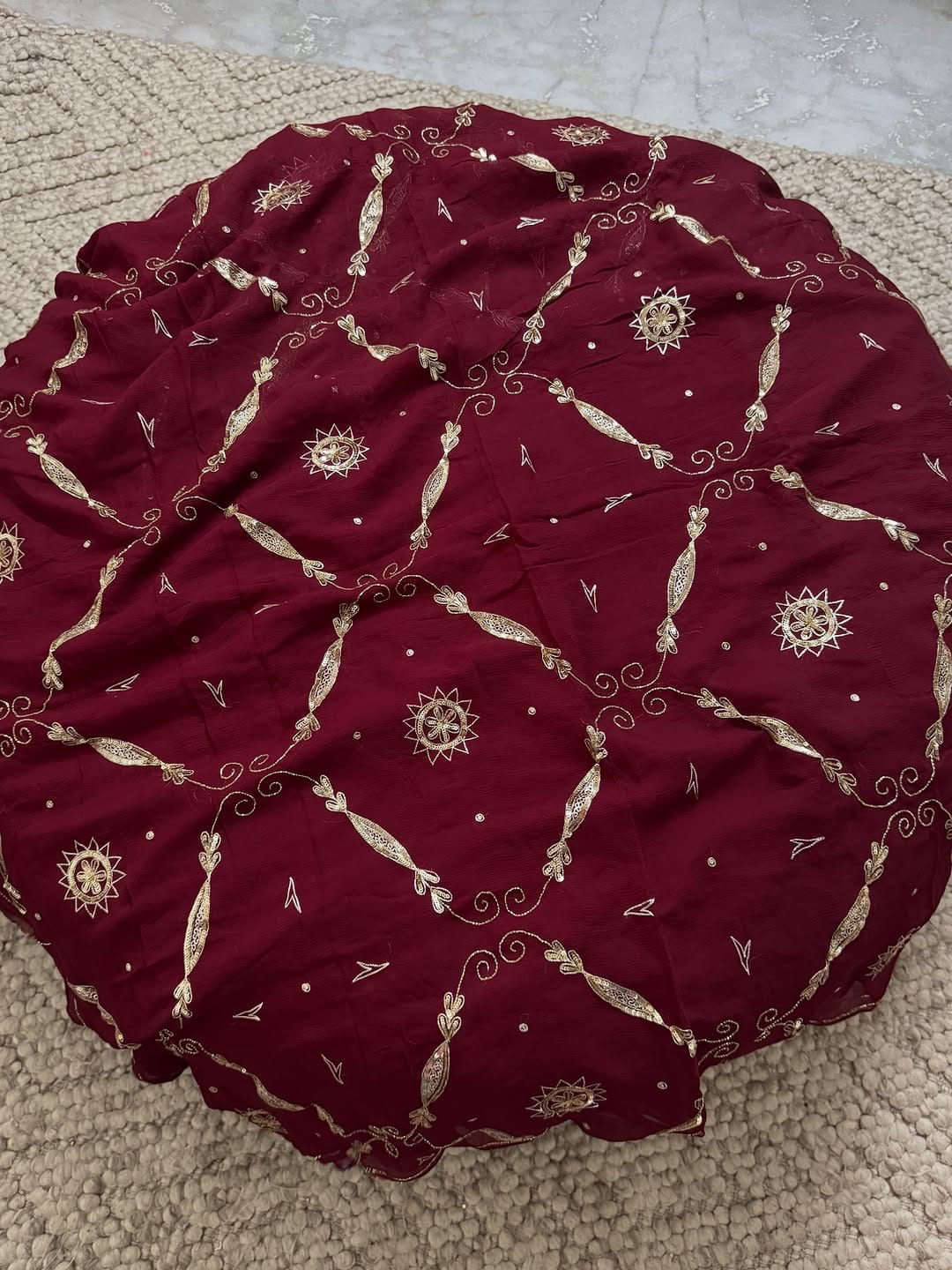 BEAUTIFUL SEQUENCE AND ZARI EMBROIDERY WORK  DAIMOND CHIFFON