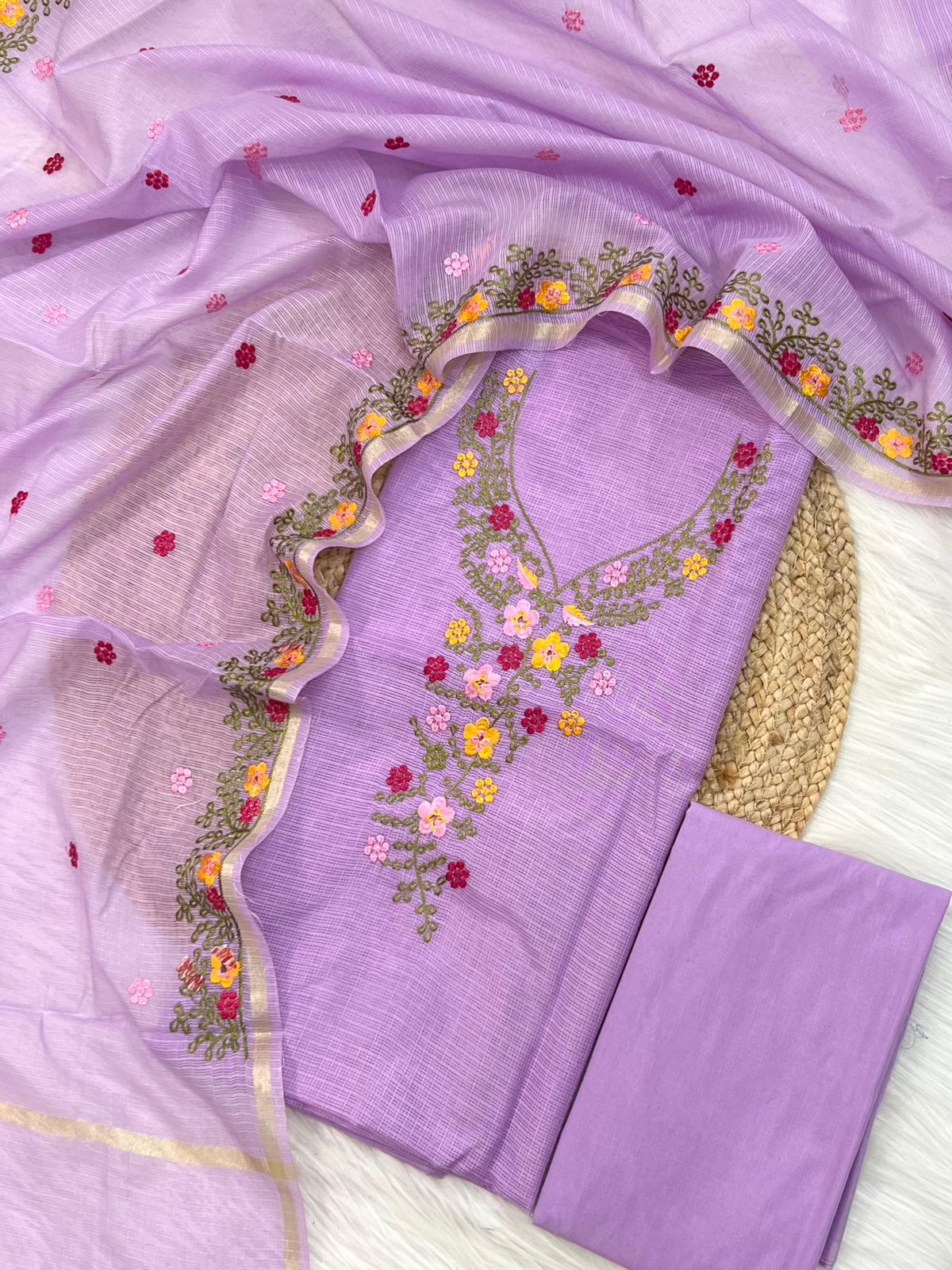 Beautiful Banarasi Kota Silk Unstitched Suit