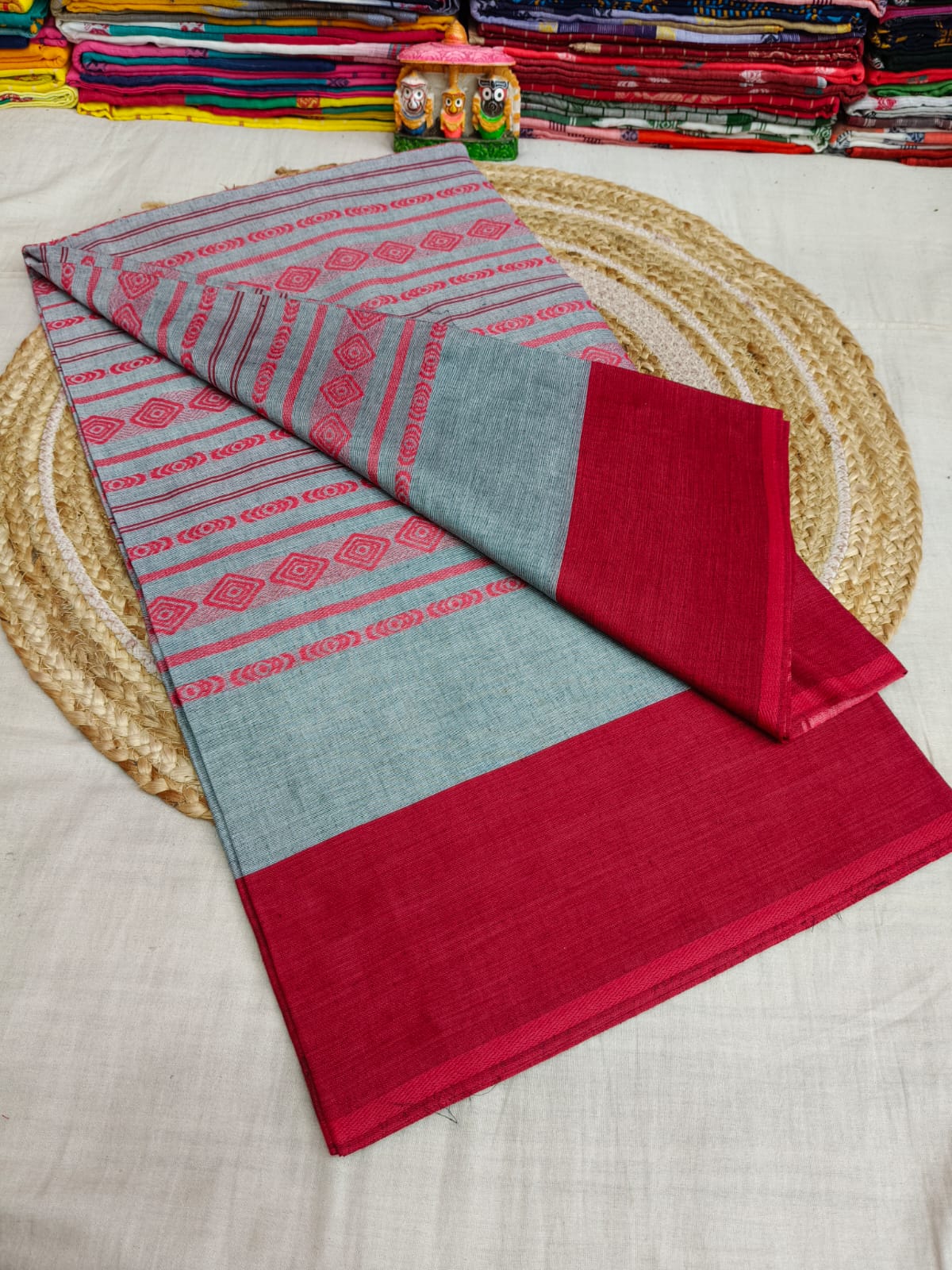Pure Cotton Saree with Blouse.