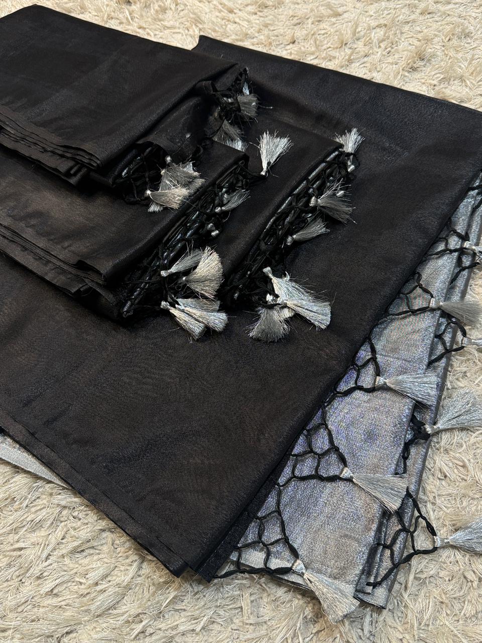 Banarasi Glass Tissue Silk Saree.