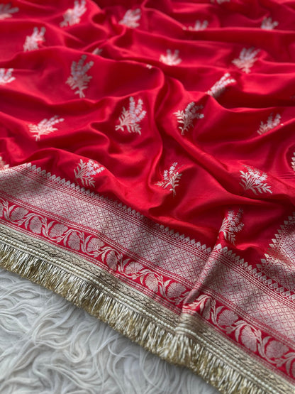 Banarasi Mashru Silk Resham zari minakari Work Saree