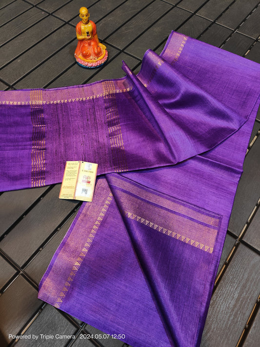 PURE TUSSAR MOONGA SILK SAREE