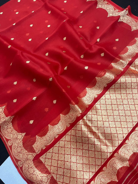 Banarasi Kora Organza Silk Saree.