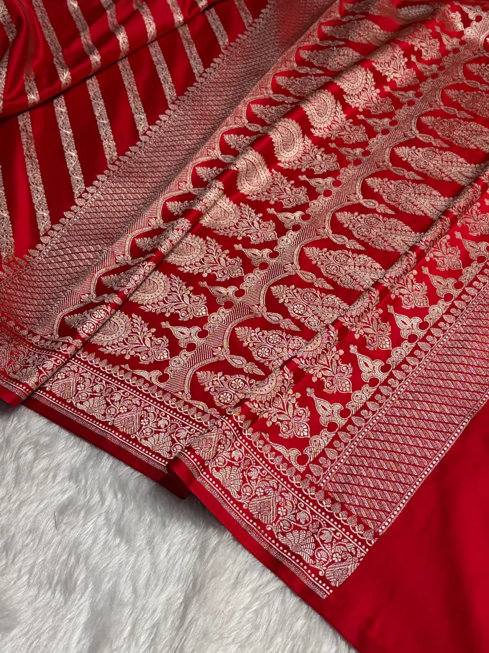 Banarasi Handloom Katan Mashru Silk Saree