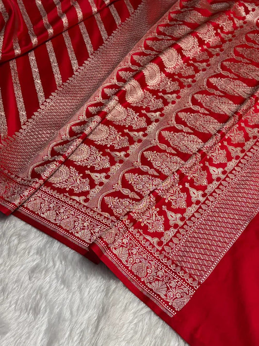 Banarasi Handloom Katan Mashru Silk Saree