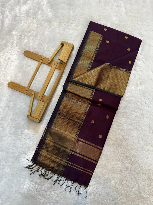 Pure Maheshwari Handloom Silk Saree.