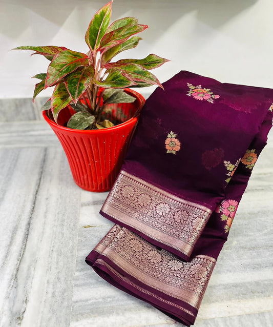 Banarasi Georgette Very Soft Silk Saree With Blouse.