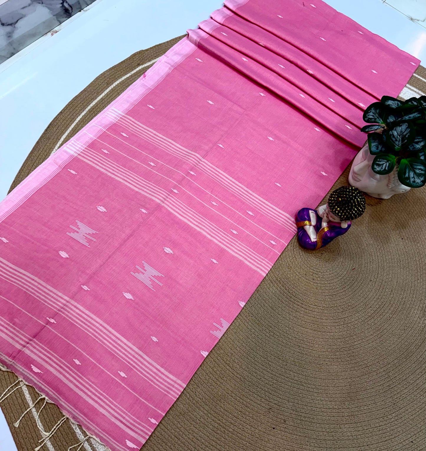 Pure Cotton Saree with Blouse.