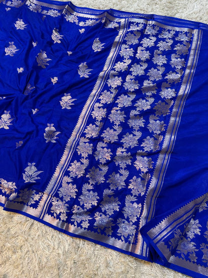 Banarasi Georgette Silk Sona rupa weaving border Saree